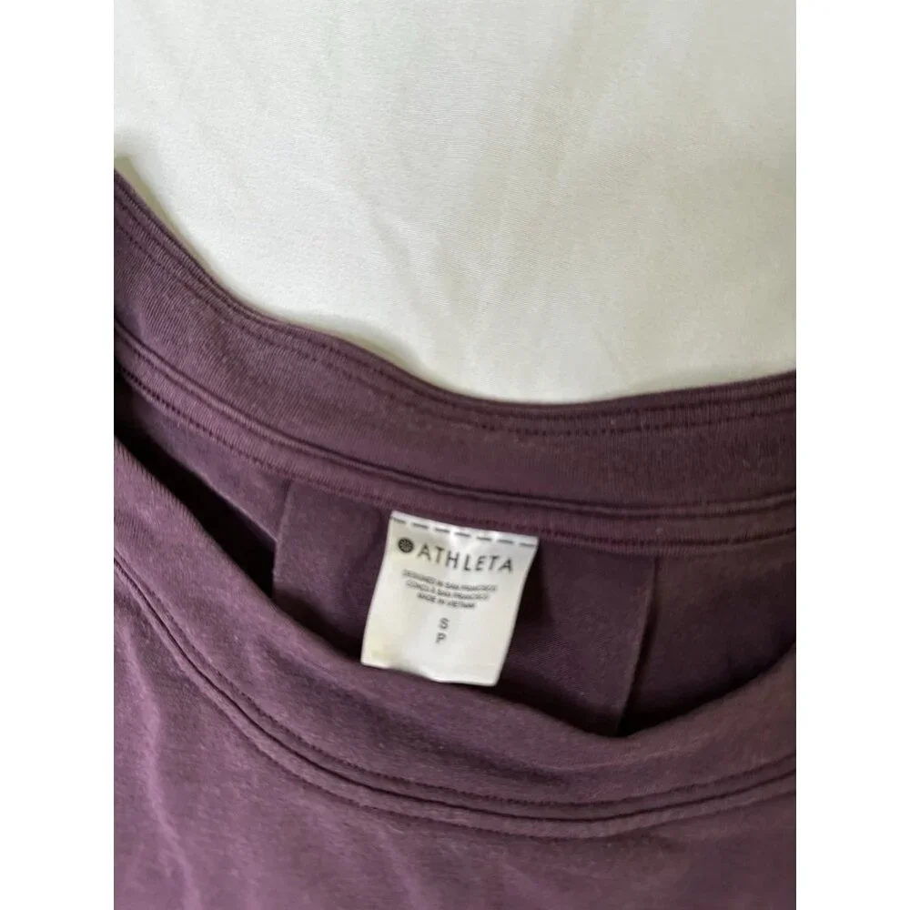 Athleta With Ease Top Women’s Burgundy Berry Small - Picture 4 of 8